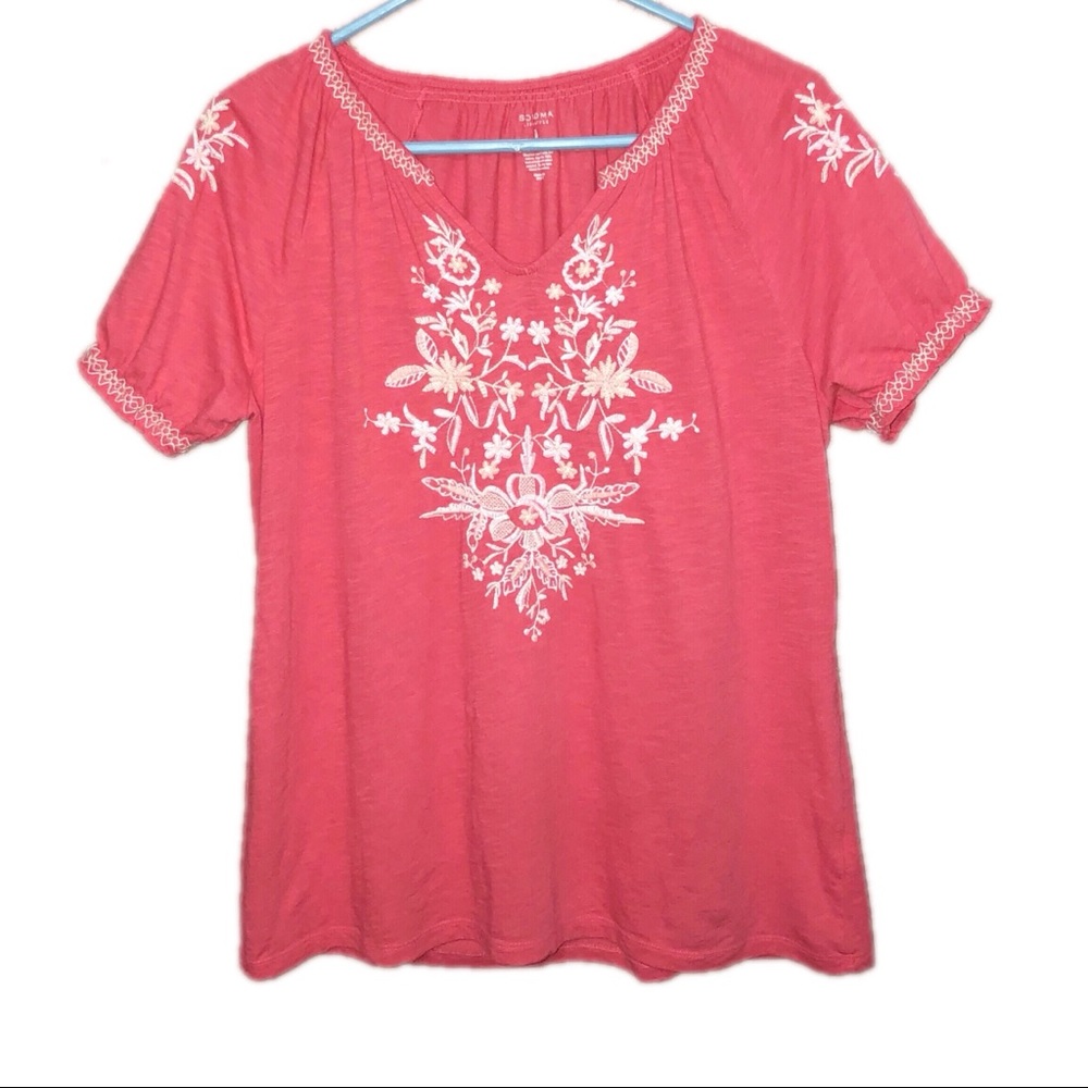 Embroidered Pink Blouse